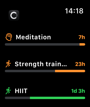 circady on Apple Watch